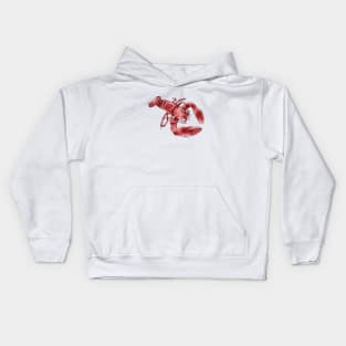 Crawfish .Watercolor illustration Kids Hoodie